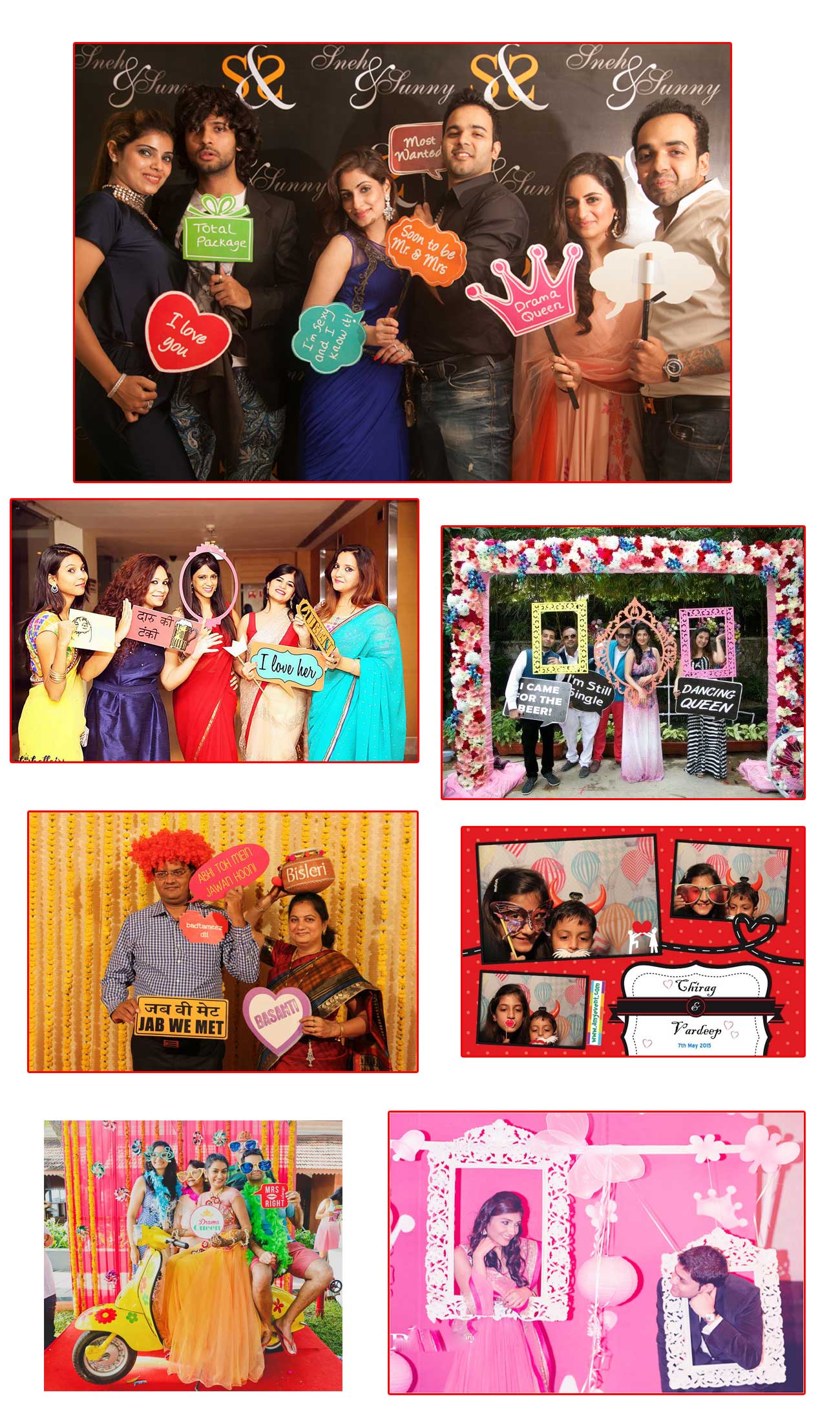 Photo Booth Props For Rent in Delhi NCR